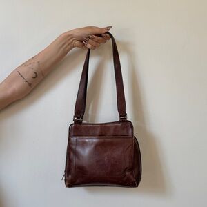 Vintage Cognac Leather Shoulder Bag